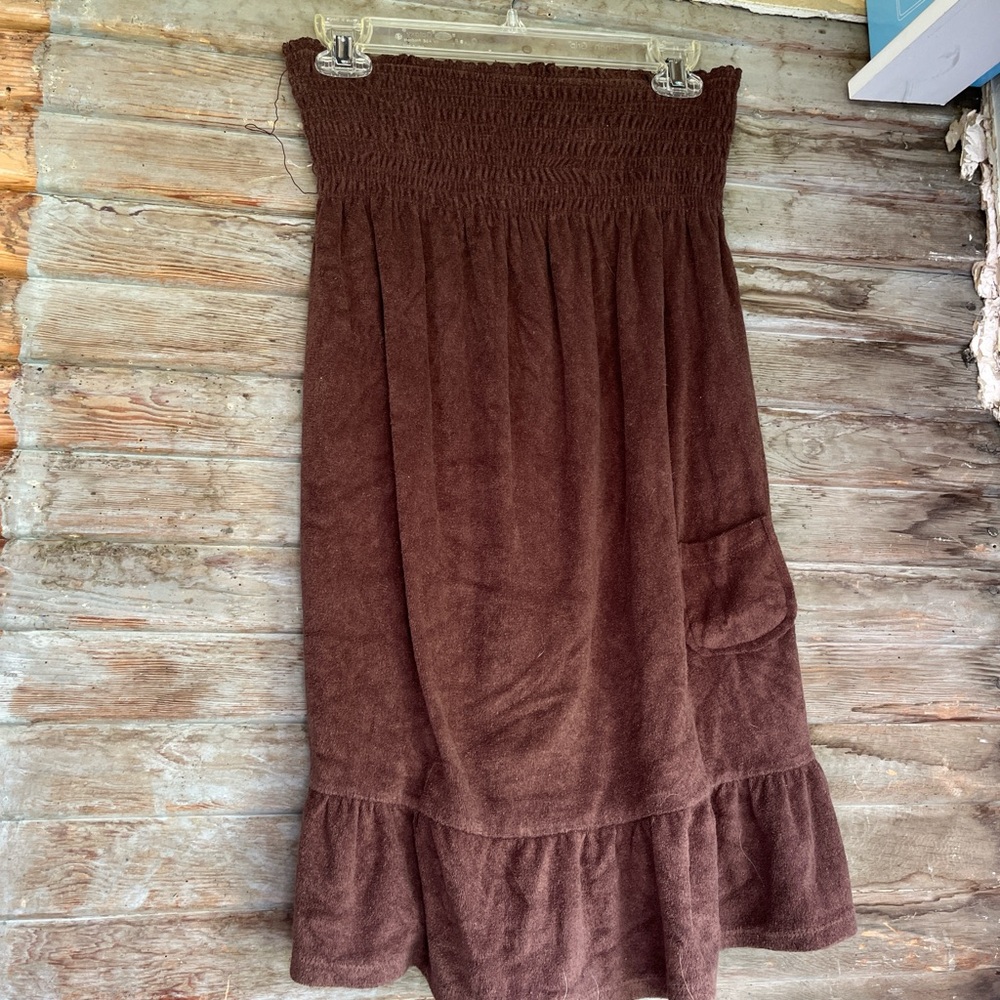 No Boundaries Brown swim cover up
